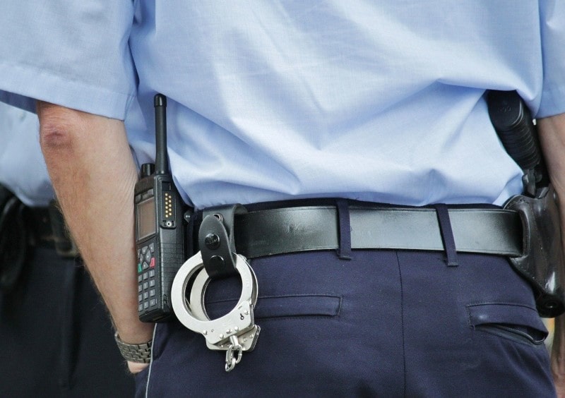 Echtes Bundeswehr Polizei Leder weißer Gürtel mit Schultergurt - .de
