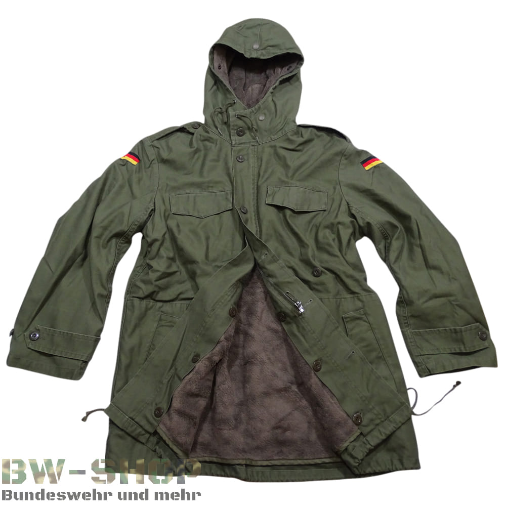 Giacca Militare Originale Bundeswehr Tedesca Con Fodera E Cappuccio – Cotone Oliva, Taglie Dalla 46 Alla 64 (4XL) – Urbandreamz
