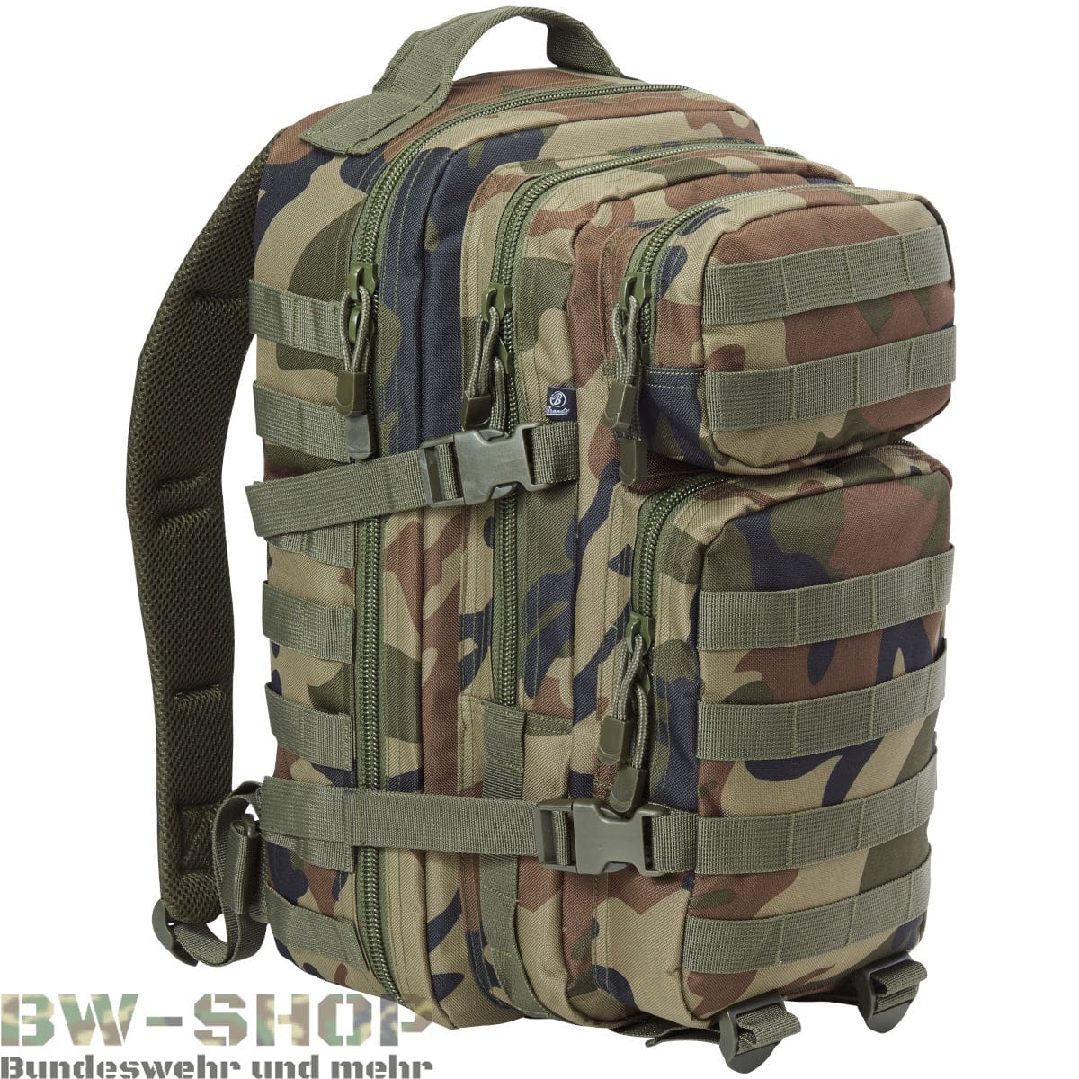 Brandit US Assault Day Pack Rugzak 12L - Molle Army Outdoor Tas, Olive