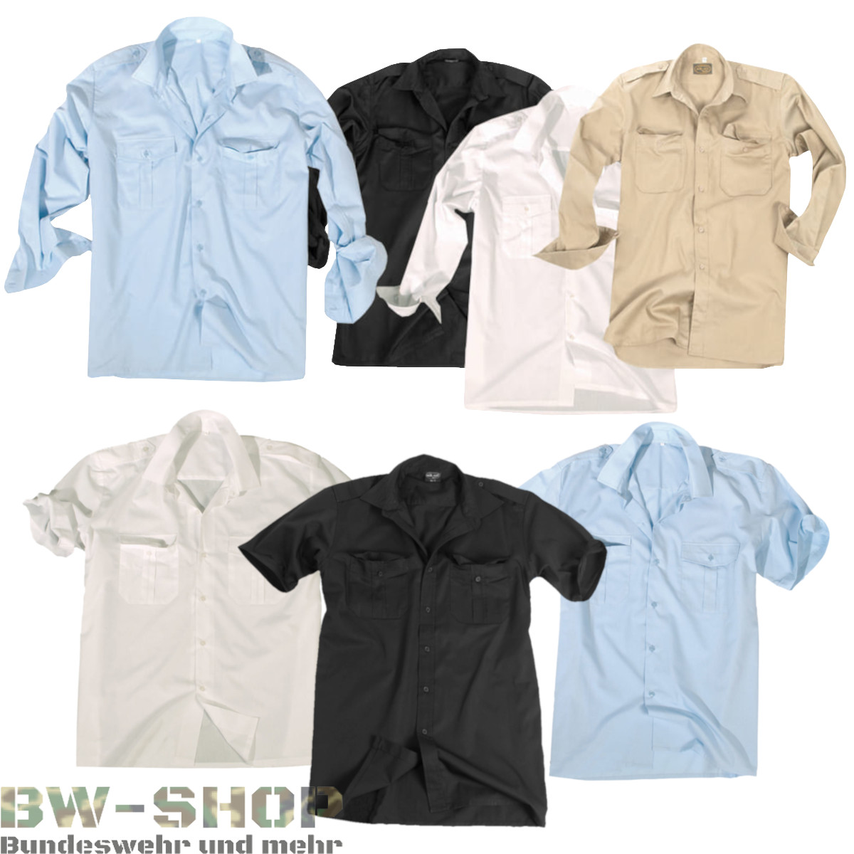 US DIENSTHEMD KURZARM & LANGARM BW FREIZEITHEMD BUNDESWEHR OUTDOOR FREIZEIT HEMD
