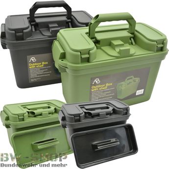 OUTDOOR BOX MIT INNENFACH MUNITIONSKISTE KUNSTSTOFF ARMY AMMO BOX