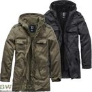 Parka Militaire Brandit BW Bundeswehr - Manteau D'hiver à Capuche Doublé Sherpa - Homme