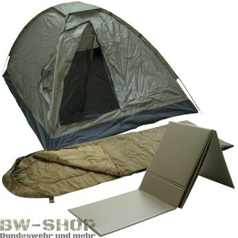 Outdoor-Set ZSI2 3-tlg. (Zelt + Schlafsack + Isomatte) Oliv